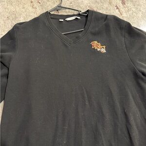 FSU Black V-neck sweater